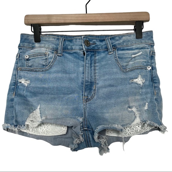 American Eagle Hi-Rise Shortie Cutoff Jean Shorts - Picture 6 of 7